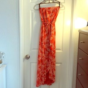 Strapless maxi dress